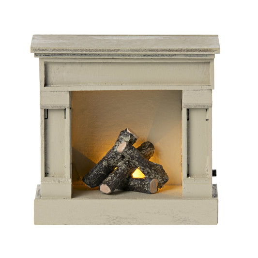Maileg Miniature Fireplace Off White