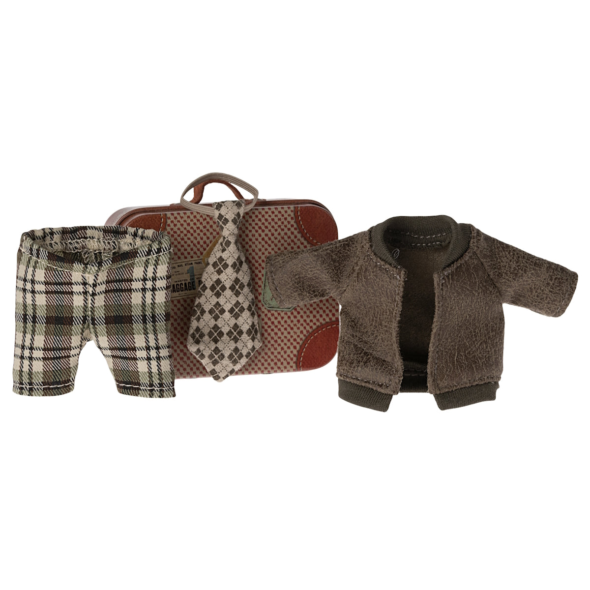 Maileg Jacket Pants & Tie in Suitcase Grandpa Mouse
