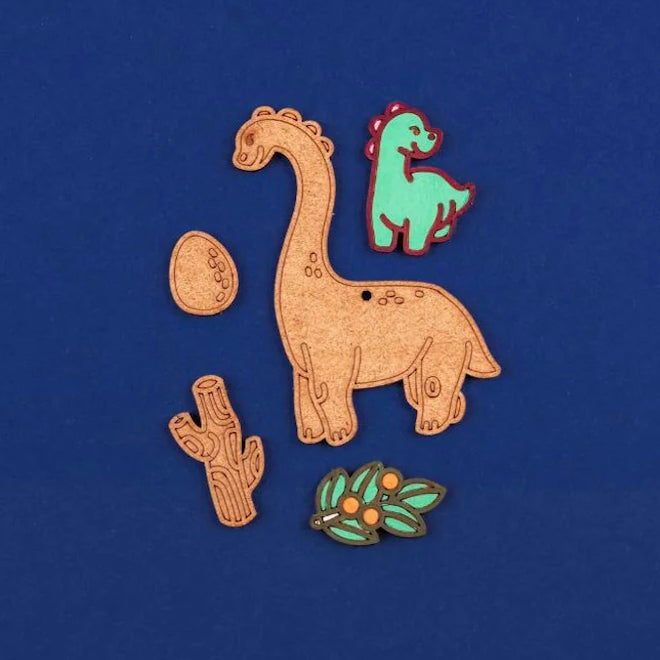 Crateit Dinosaur Brachio Wooden Toy