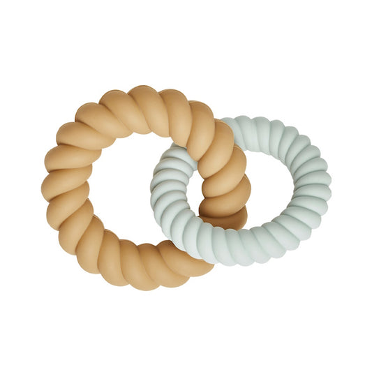 OYOY Mellow Teether Pale Mint-Light Rubber