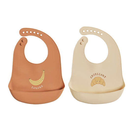 OYOY Yummy Bib caramel-butter 2pk