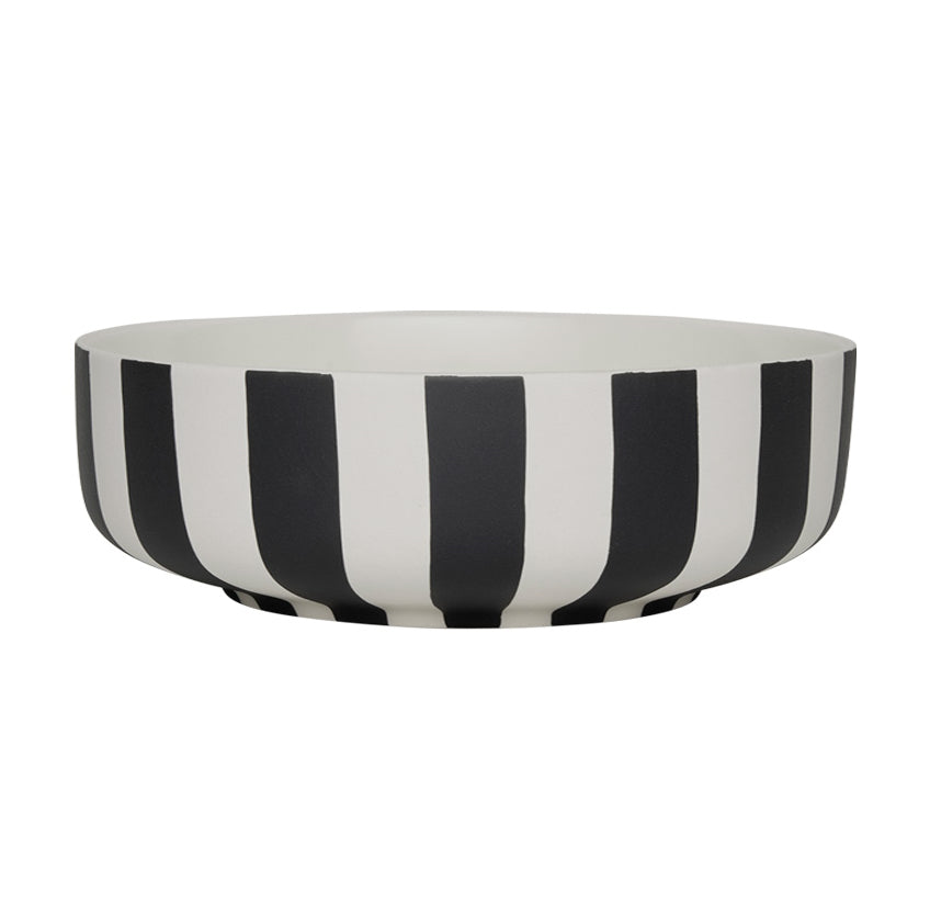 OYOY Toppu Bowl Large white-black