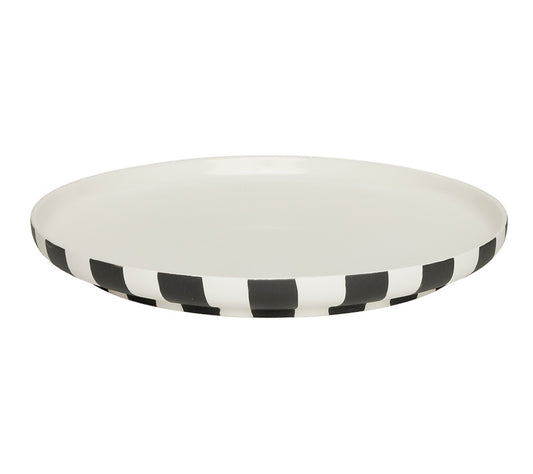 OYOY Toppu Dinner Plate white-black
