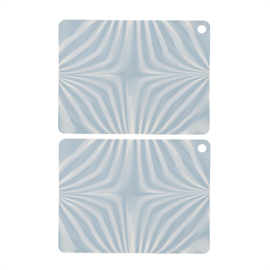 OYOY Placemat Zebura blue-offwhite 2pack