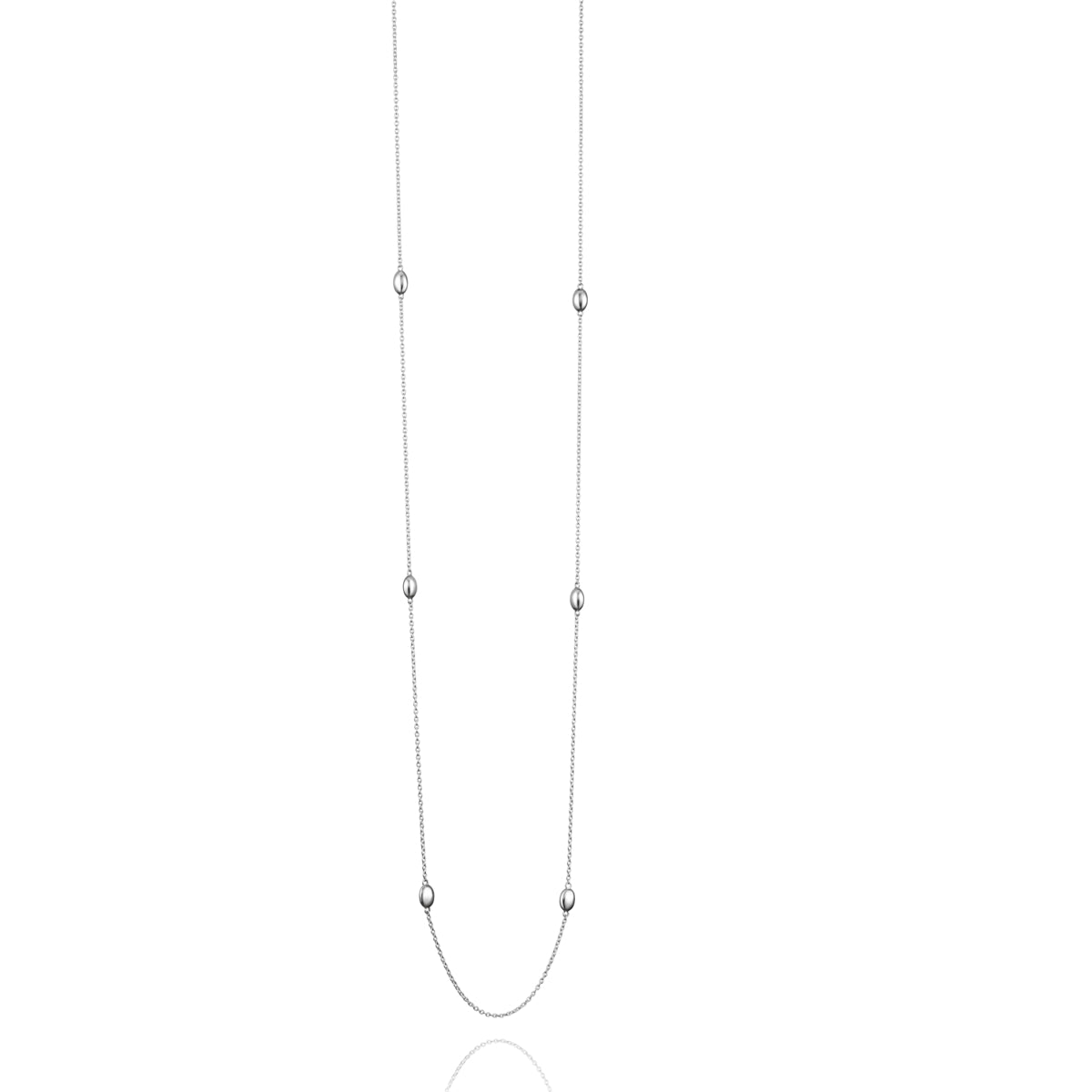 Efva Attling Love Bead Long Necklace Silver