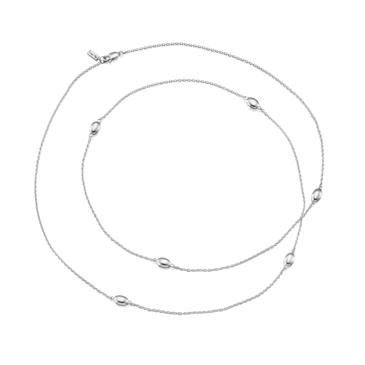 Efva Attling Love Bead Long Necklace Silver