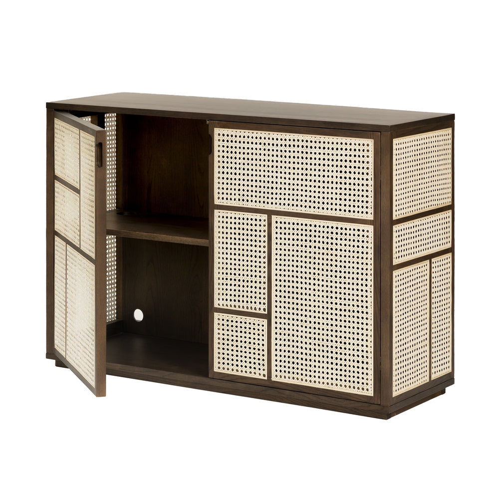 Design House Stockholm Air Sideboard Dark Oak-Rattan