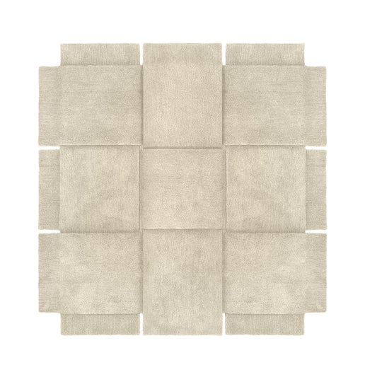 Design House Stockholm Basket Rug Wool 180x180 Beige