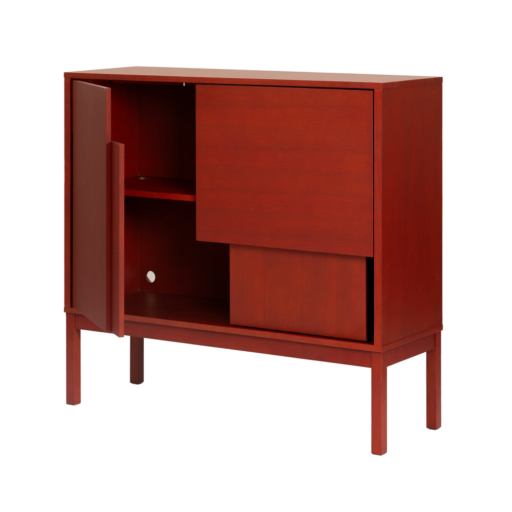 Design House Stockholm Layer Sideboard With Legs Red