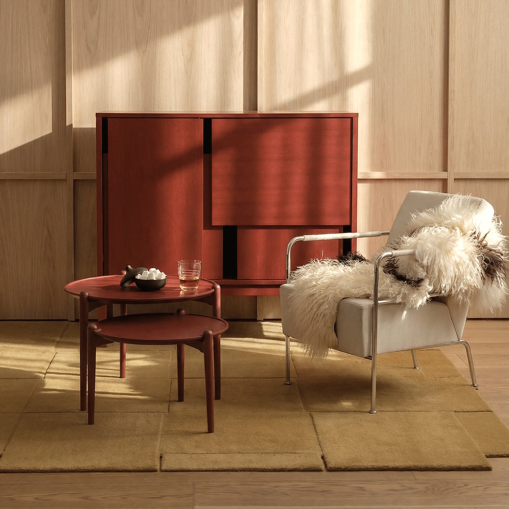Design House Stockholm Layer Sideboard With Legs Red