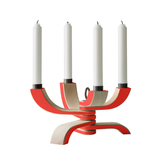 Design House Stockholm Nordic Light Candle Holder 4 Red