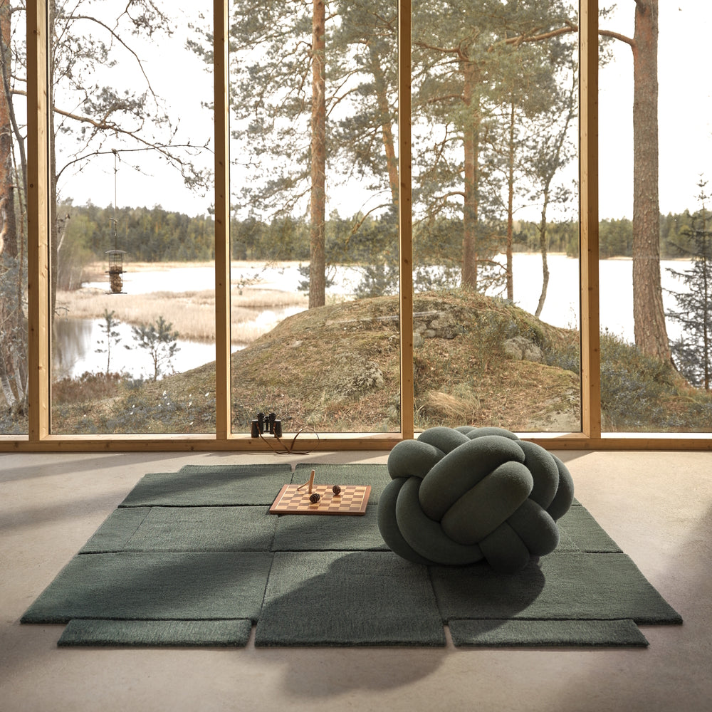 Design House Stockholm Basket Rug Wool Green