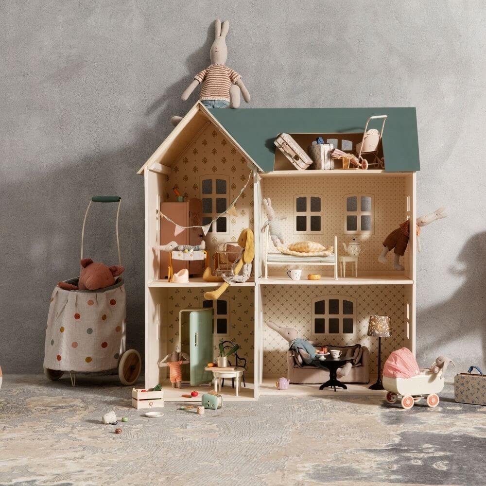 Maileg Dollhouse and Maileg Bunnies