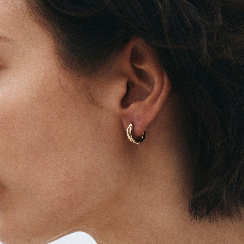 Edblad Crystalite Hoops S Gold