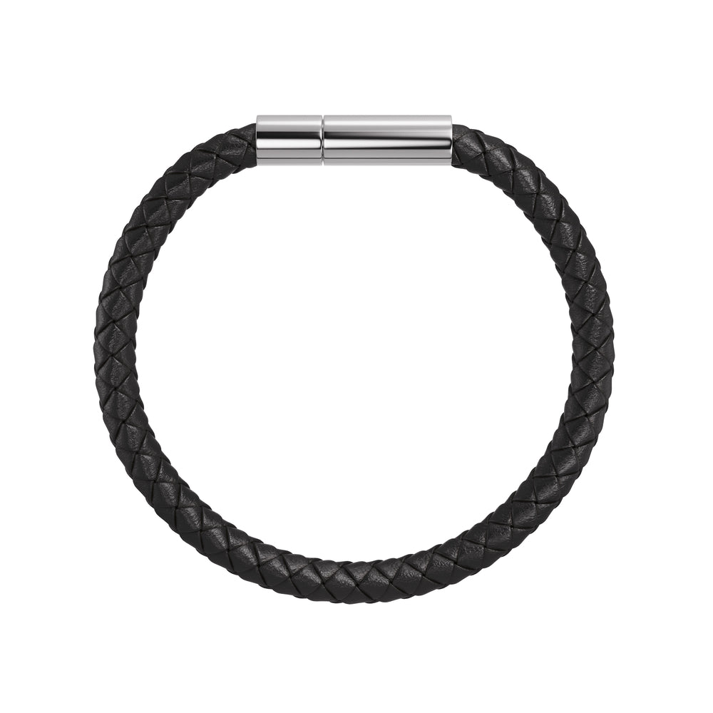 Edblad Franky Bracelet Leather Black 19.5cm