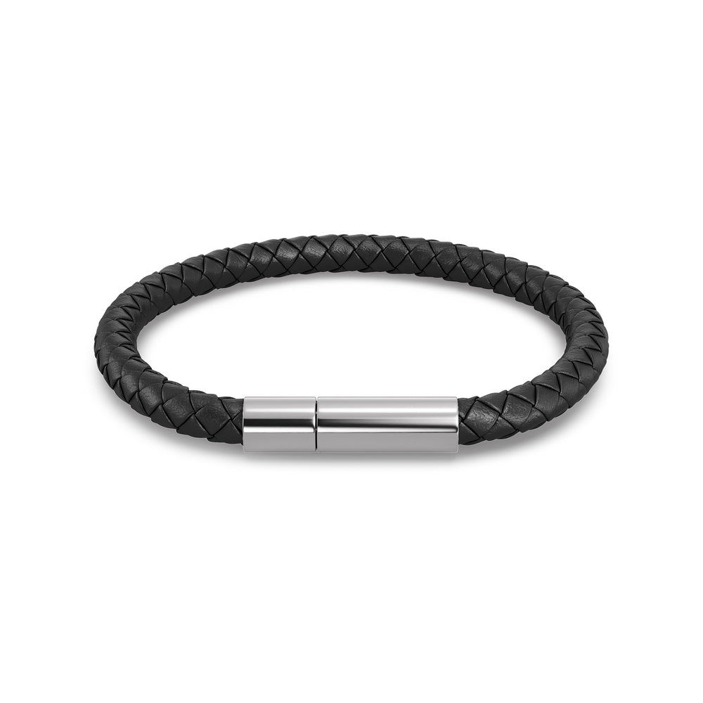 Edblad Franky Bracelet Leather Black 19.5cm