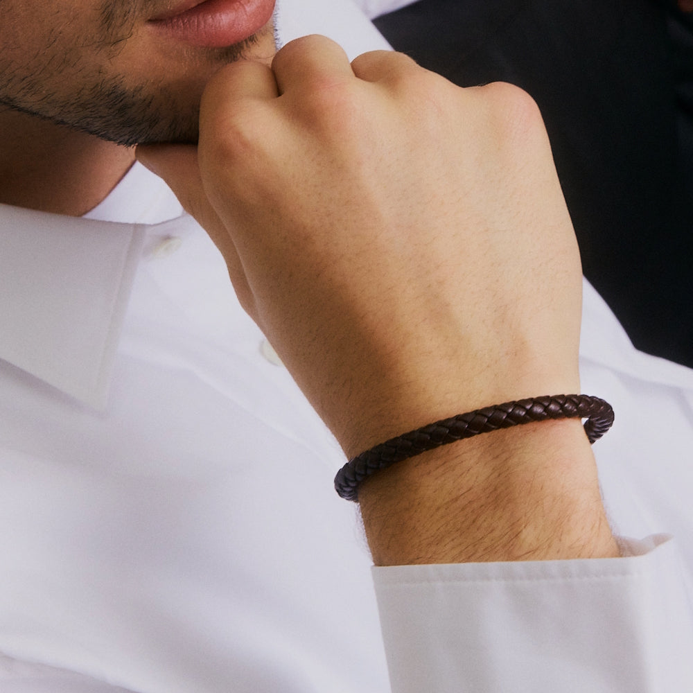 Edblad Franky Bracelet Leather Brown 19.5cm