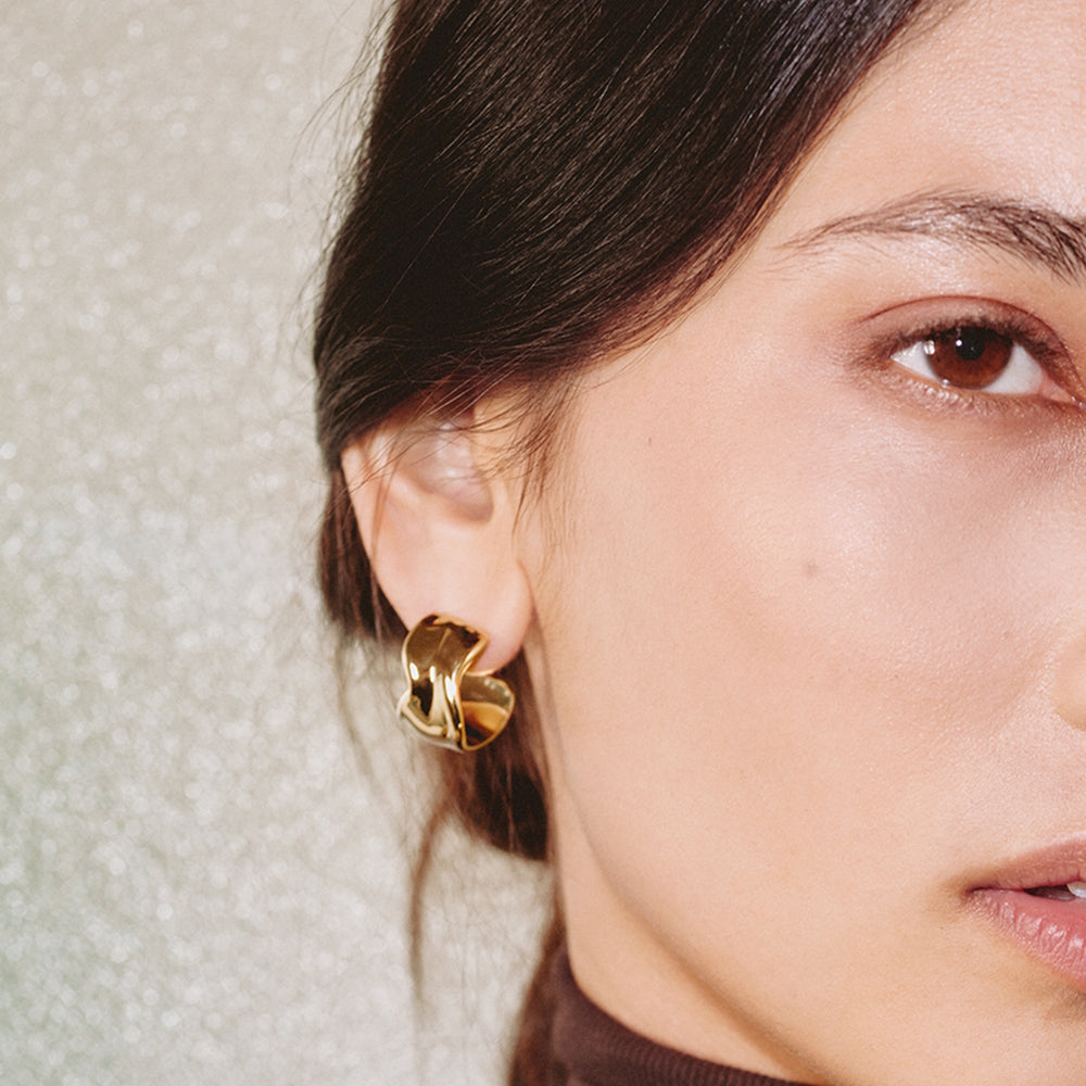 Edblad Melted Hoops L Gold