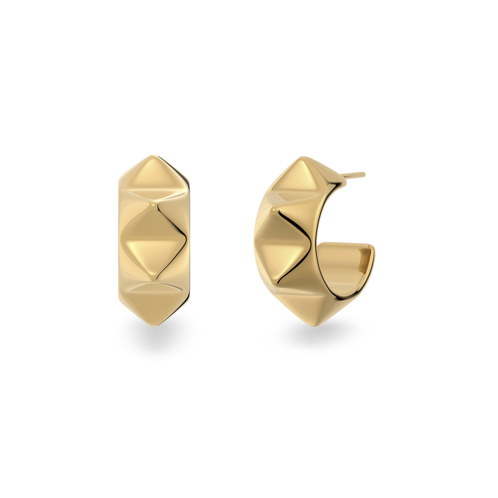 Edblad Peak Rivet Creoles Gold
