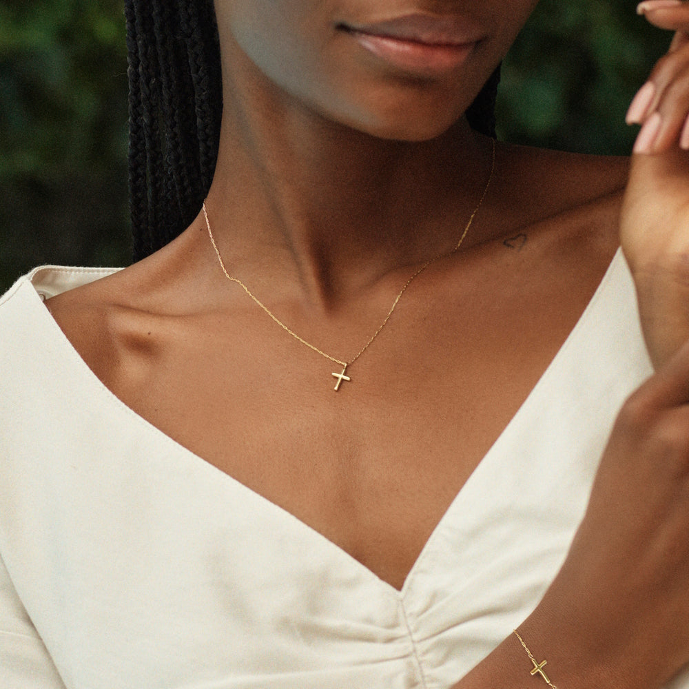 Edblad Spirit Cross Necklace Gold