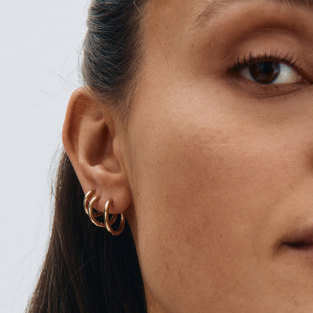 Edblad Triple Pair Hoops Gold