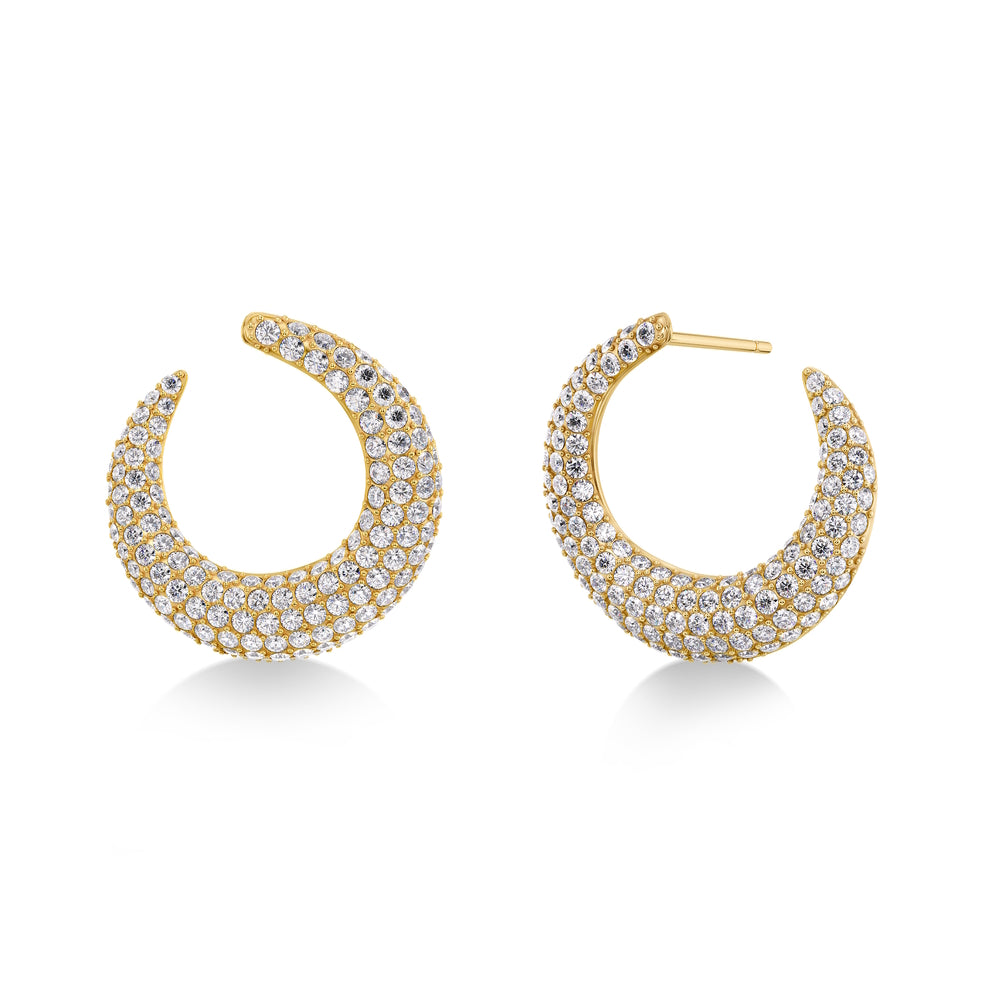 Edblad Wishbone Studs Sparkle L Gold