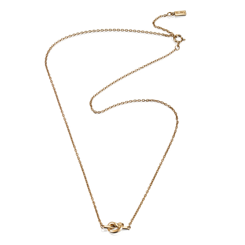 Efva Attling Love Knot Necklace Gold Plated
