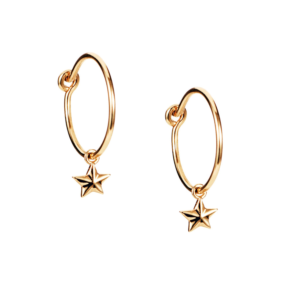 Efva Attling Micro Catch A Falling Star Hoops Gold