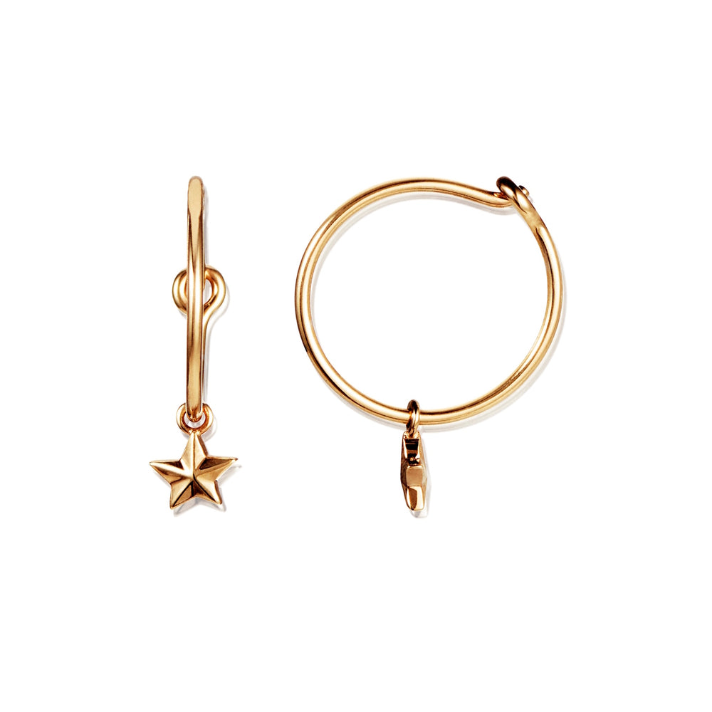 Efva Attling Micro Catch A Falling Star Hoops Gold