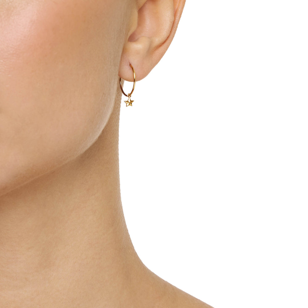 Efva Attling Micro Catch A Falling Star Hoops Gold