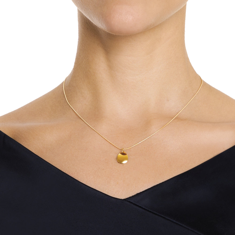 Efva Attling Mini Rose Petal Pendant Necklace Gold