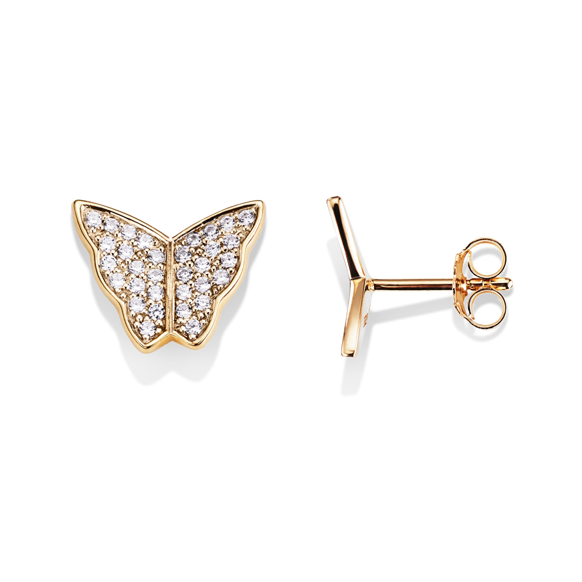 Efva Attling Little Miss Butterfly & Stars Earrings Gold