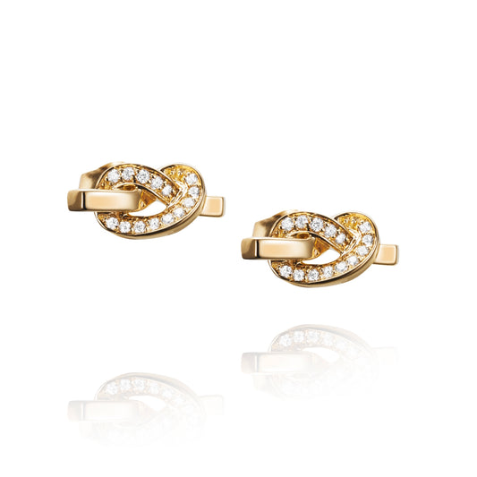 Efva Attling Love Knot & Stars Earrings Gold