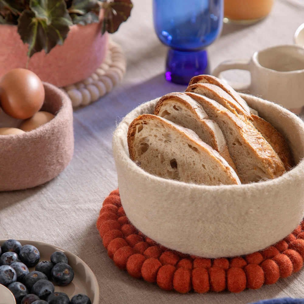 Gry & Sif Bowl Felt Set of 3 Beige