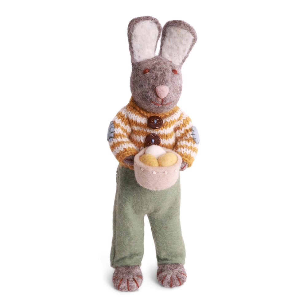 Gry & Sif Bunny Medium Grey Boy with Nest