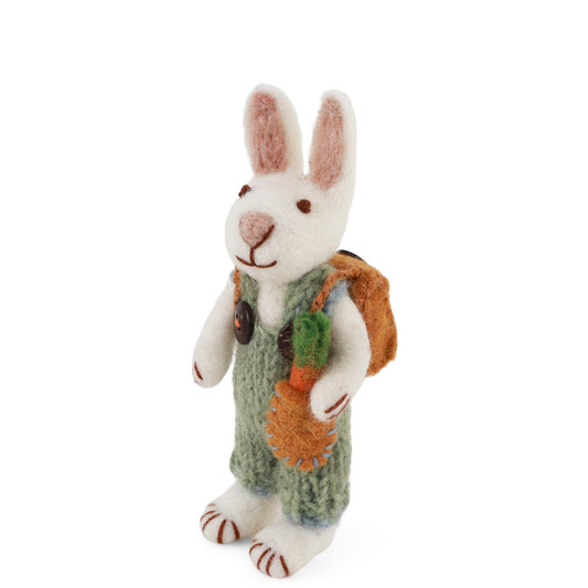 Gry & Sif Bunny Small White Boy Carrot & Backpack