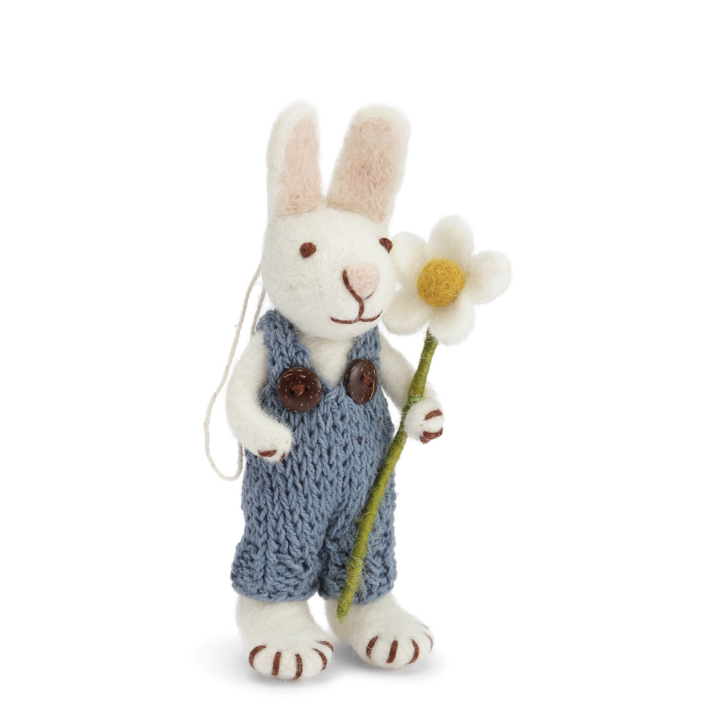 Gry & Sif Bunny Small White blue pants & daisy