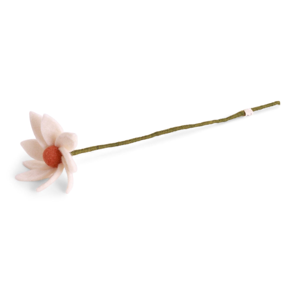 Gry & Sif Cosmos Felted Flower White