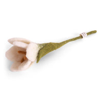 Gry & Sif Crocus Felted Flower White
