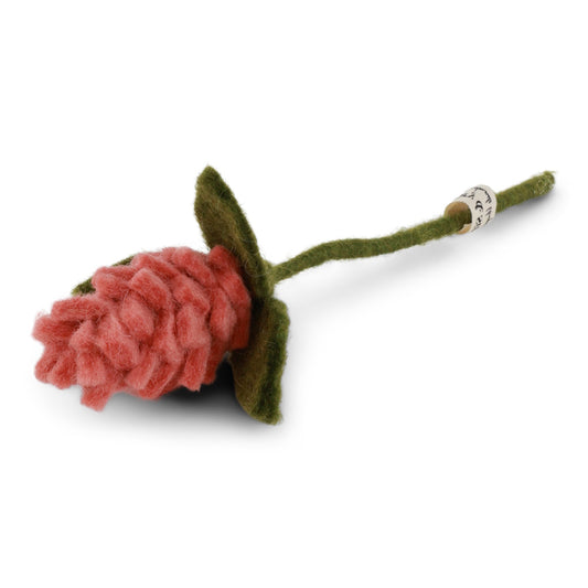 Gry & Sif Felted Artichoke Flower Dusty Red