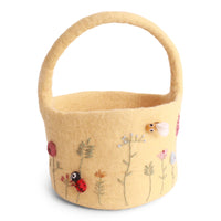 Gry & Sif Felted Basket Flowers & Bees