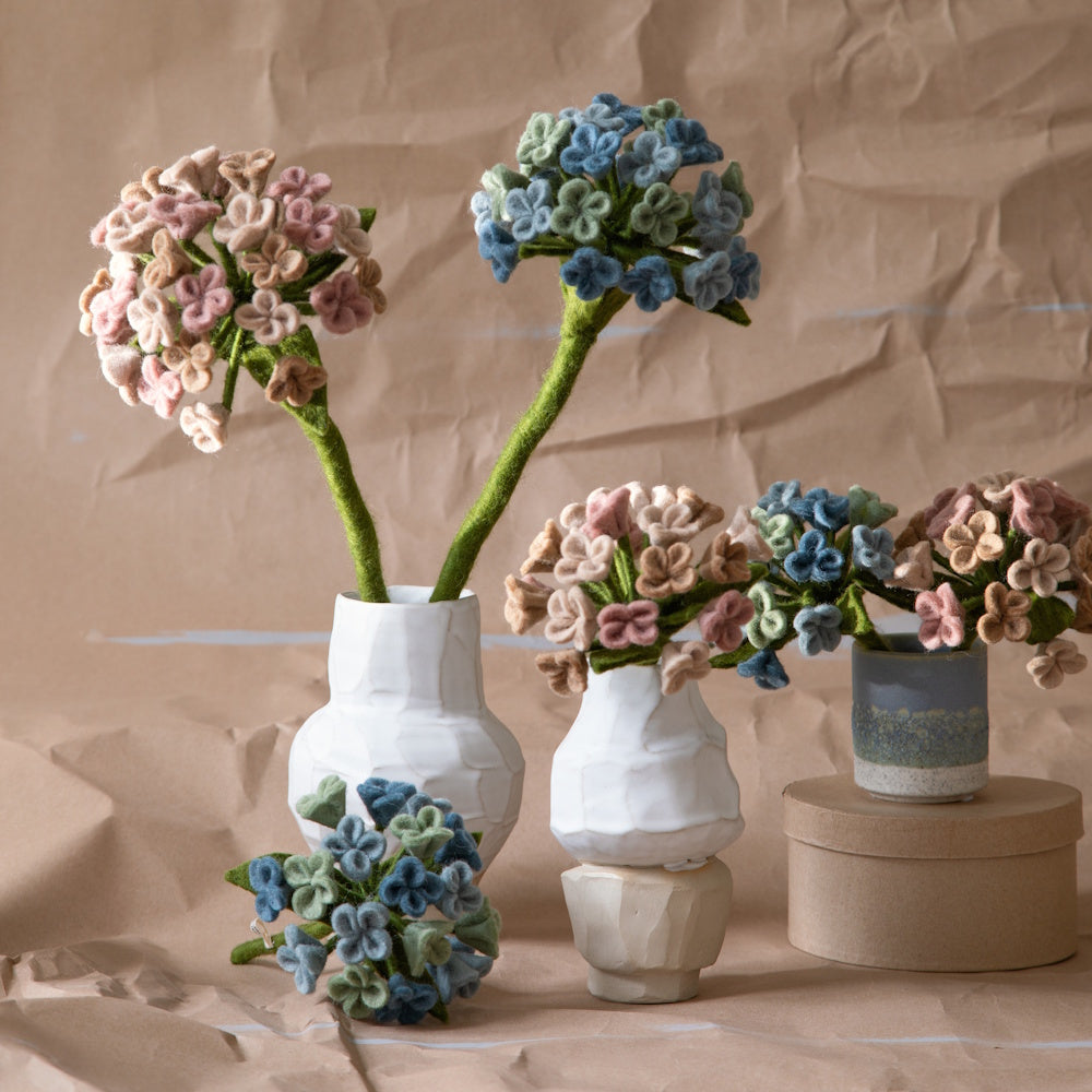 Gry & Sif Felted Big Hydrangea pale rose