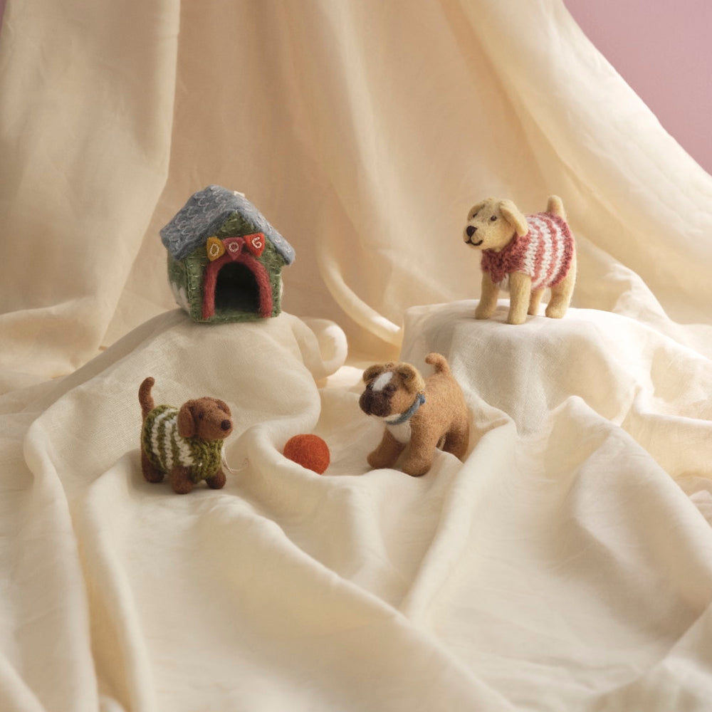 Gry & Sif Felted Dog Decorations