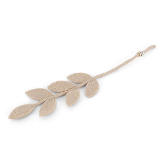 Gry & Sif Felted Leaf Branch Beige