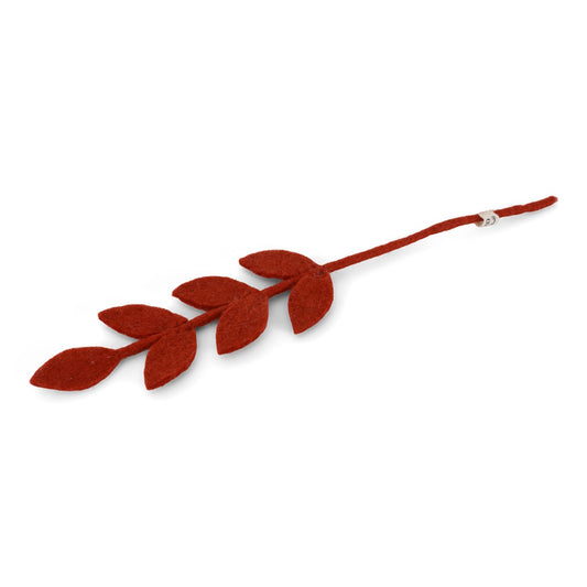 Gry & Sif Felted Leaf Branch Brown Orange
