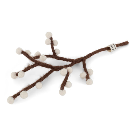 Gry & Sif Felted Mini Branch White Berries