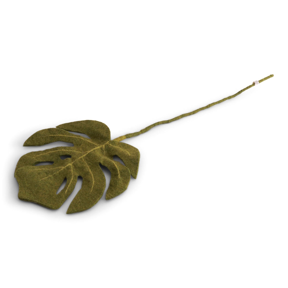 Gry & Sif Felted Monstera Leaf Branch