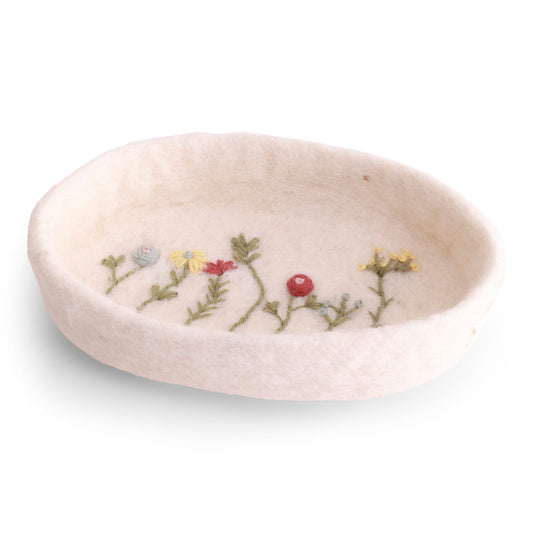 Gry & Sif Felted Tray Small White