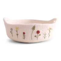 Gry & Sif Felted Tray with Handle Large White