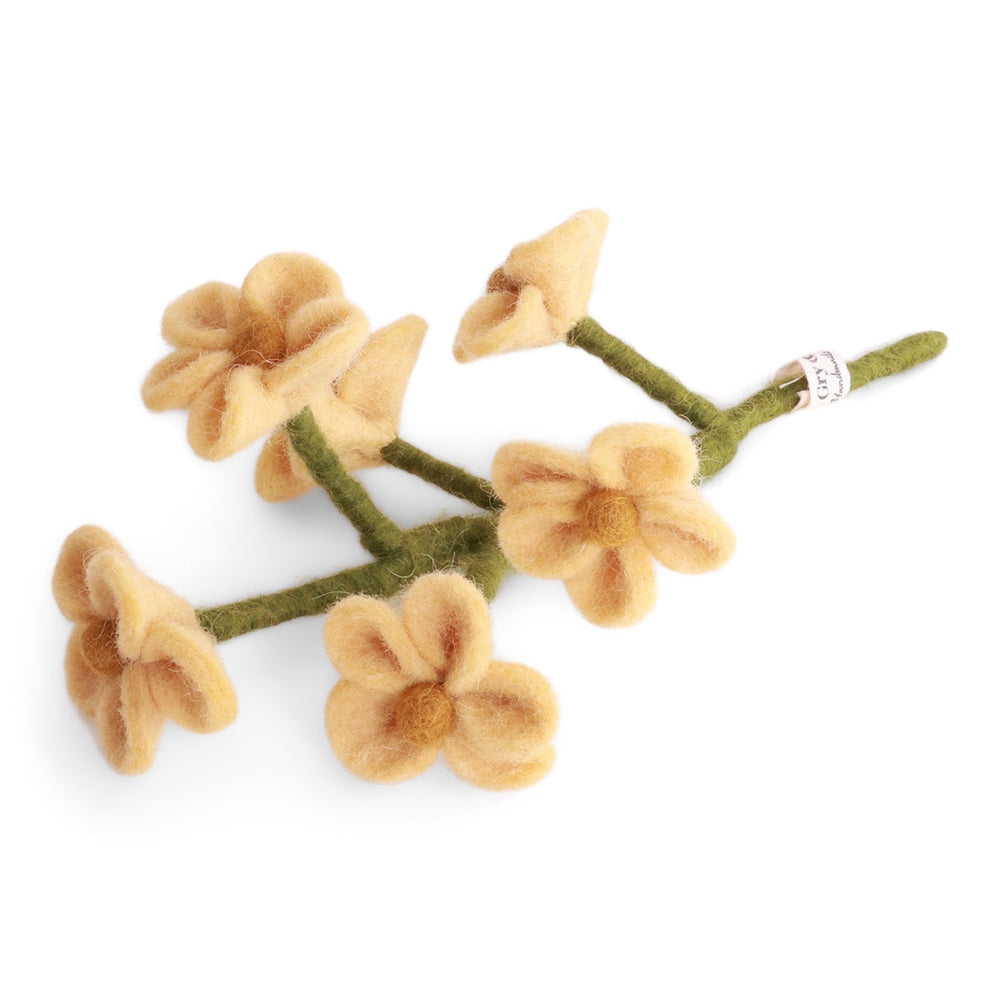 Gry & Sif Forget-Me-Not Felted Flower Yellow